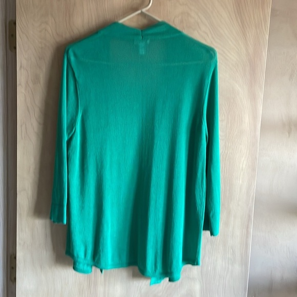 Chico’s Cardigan Open Front Lightweight Emerald Green Women’s Sz: M - Picture 6 of 11